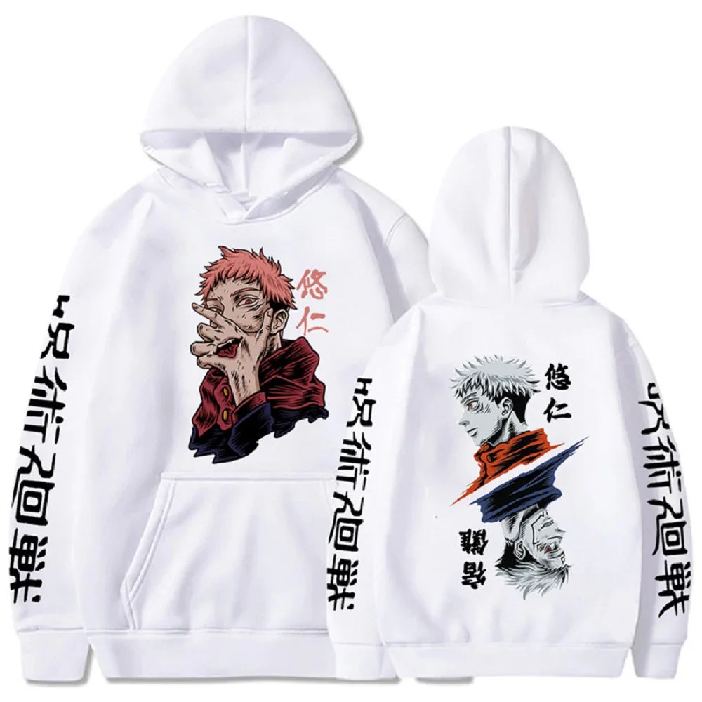 Anime Print Sweatshirts Men Hoodie Streetwear Clothe Plus Size Hoodie