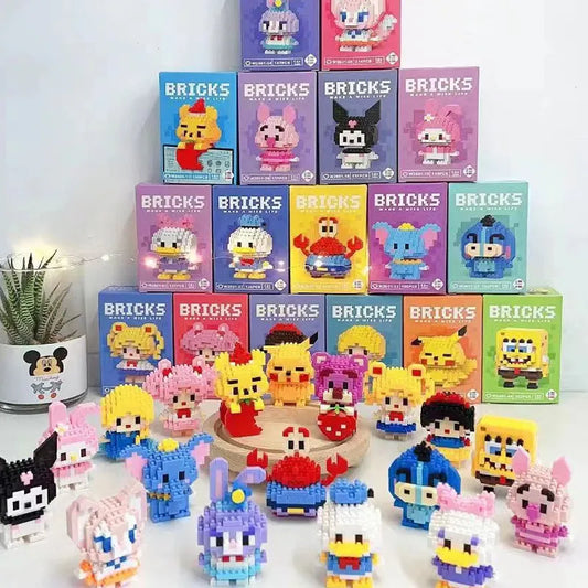 Anime Princess Building Blocks Stitch Action toy Figures Blocks Toys