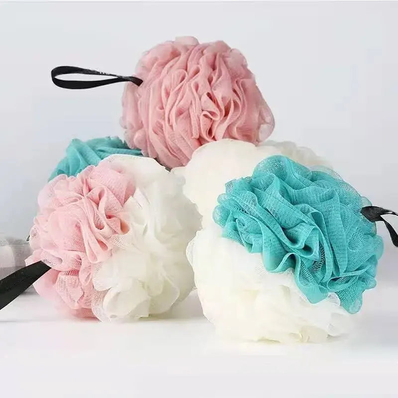 3 PCS Bath Balls Color Blocking Bath Flower Soft Scrubbing Bubble Net Bath Flower