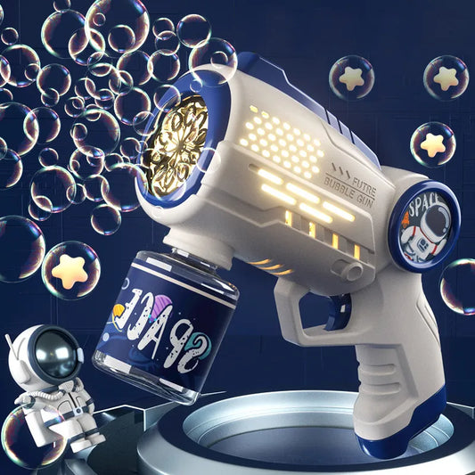 Astronaut Electric Automatic Light Bubble Machine Bubbles Gun Summer Beach Bath Outdoor Game