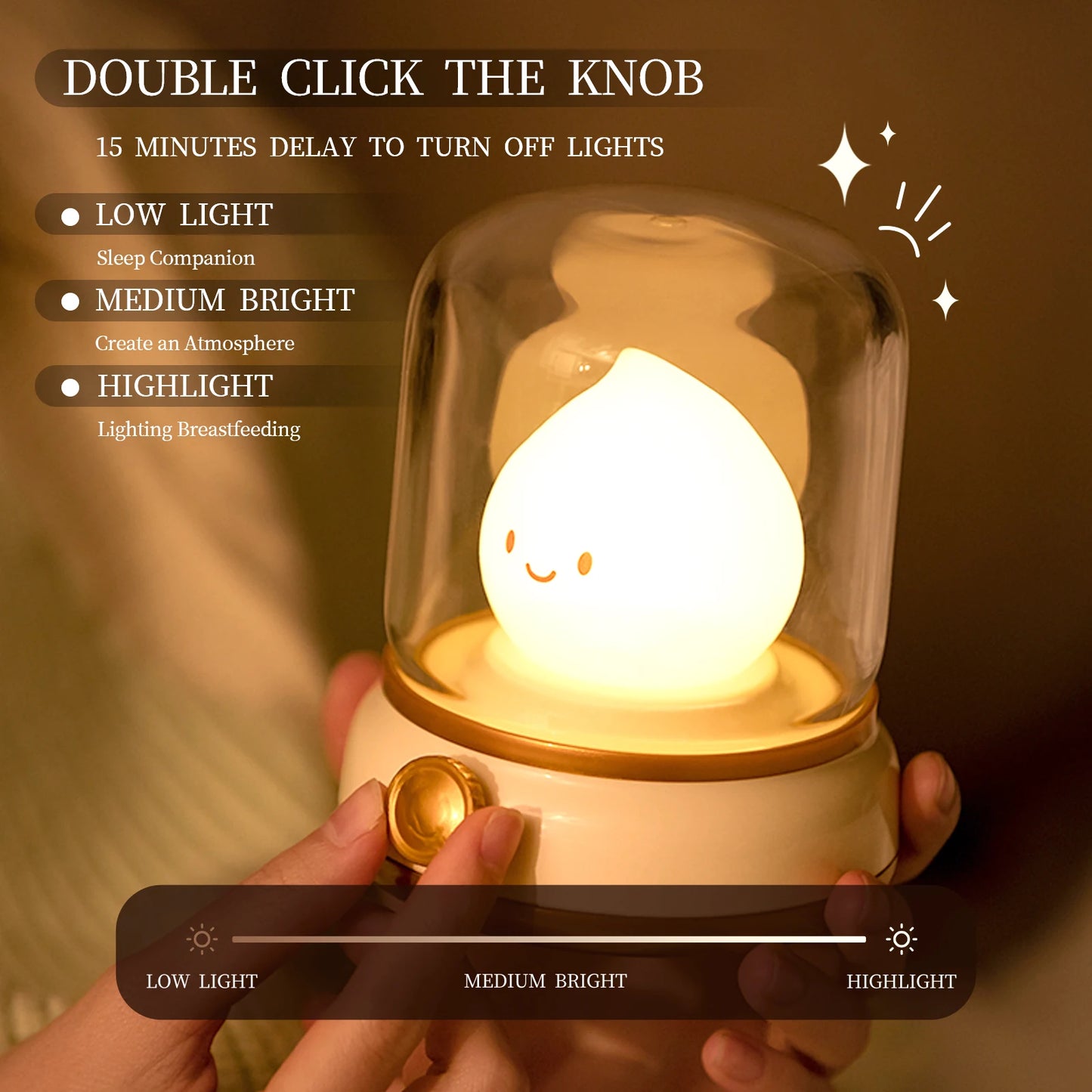 Mini Desktop LED Cute Night Lamp Creative USB Rechargeable Portable Table Lamp