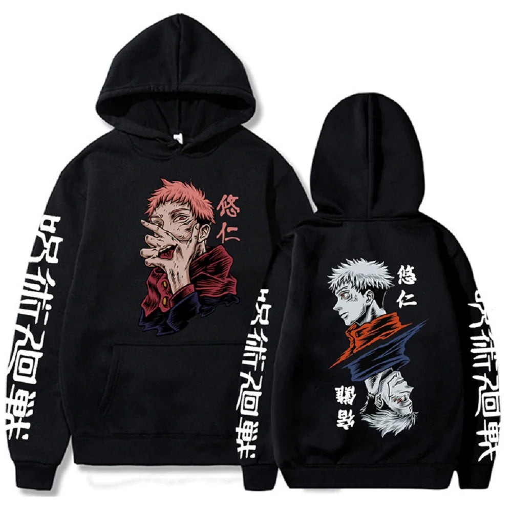 Anime Print Sweatshirts Men Hoodie Streetwear Clothe Plus Size Hoodie