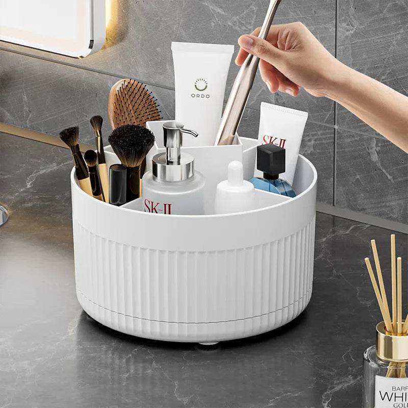 360° Rotating Makeup Brush Holder Desktop Makeup Organizer