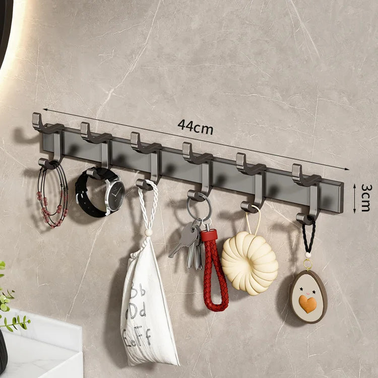 Wall Mounted Coat Rack 5 Hanging Hooks Towel Rack Storage Organizer Hanger