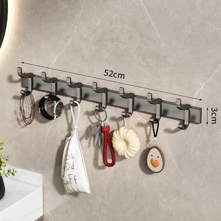 Wall Mounted Coat Rack 5 Hanging Hooks Towel Rack Storage Organizer Hanger