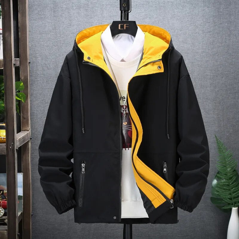 Cargo Jackets Men Cool Spring Autumn Windbreaker Boys Plus Size Streetwear Hoodie Coats