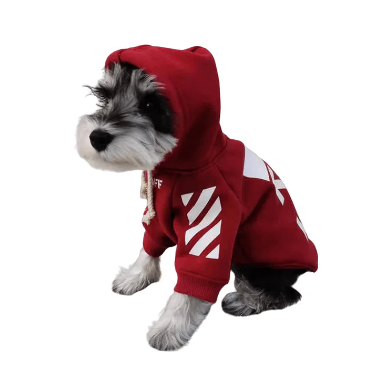 Celebration Red Pet Tide Hoodies Dog Small Teddy Clothes