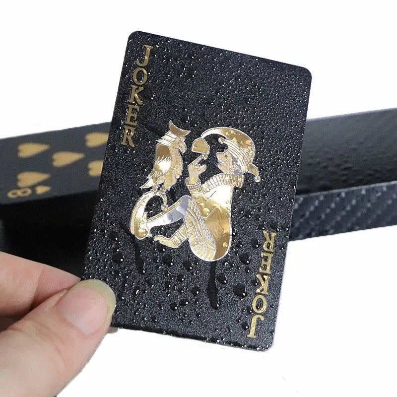 Color Black Gold Playing Card Game Card Group Waterproof Poker Suit Magic Package Board