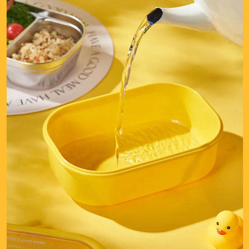 1000ML Stainless Steel Bento Lunch Box for Kids Leakproof Lunch Container for Girls Boys