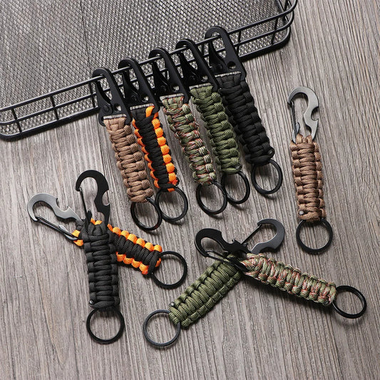 Outdoor Keychain Ring Camping Military Paracord Cord Rope Camping Survival Kit