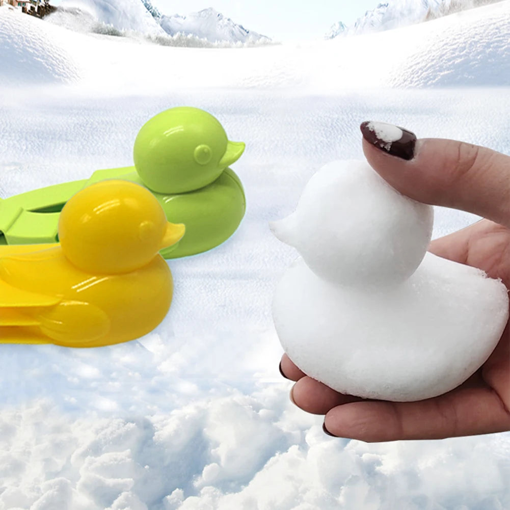 Duck Shaped Snowball Maker Clip Children Outdoor Plastic Winter Snow Sand Mold