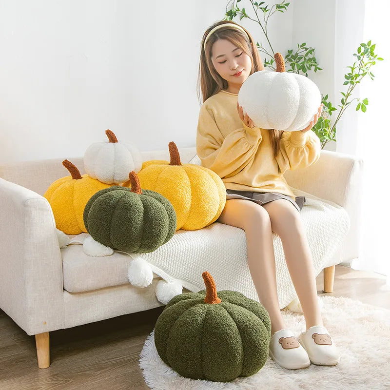 Pumpkin Toy Pillows Cute Plant Soft Stuffed Throw Pillow for Kid Cushion