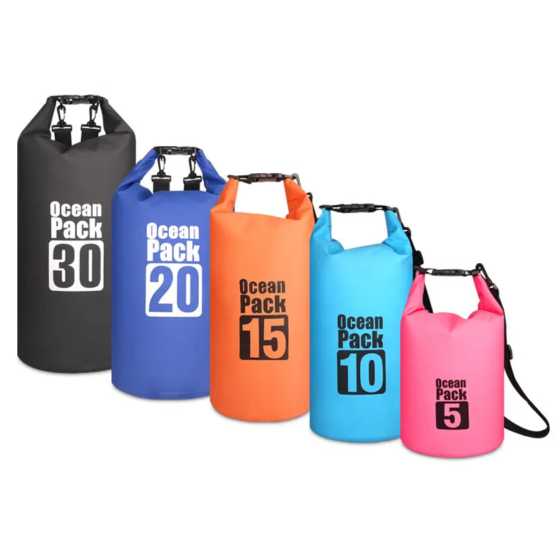 500D Waterproof Swimming Bag Dry Sack 2/5/10/15/20/30L Waterproof Floating Dry Bags