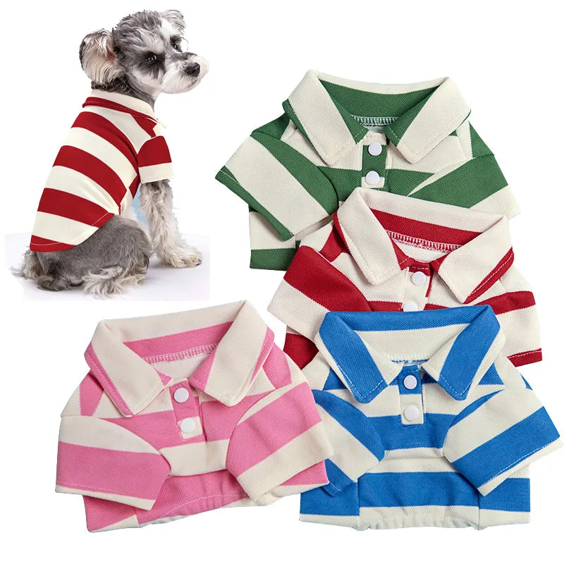 Pet Dog Polo Shirt Summer Dog Clothes Casual Clothing for Small Large Dogs