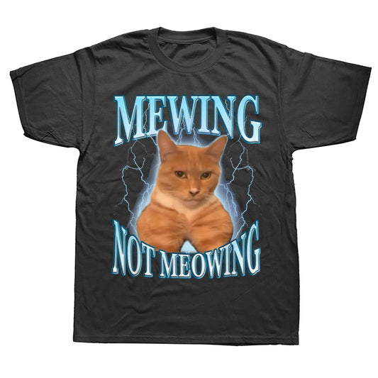 Cute Cats Graphic T-shirts Cotton Soft Unisex O-neck Tops Men Clothes
