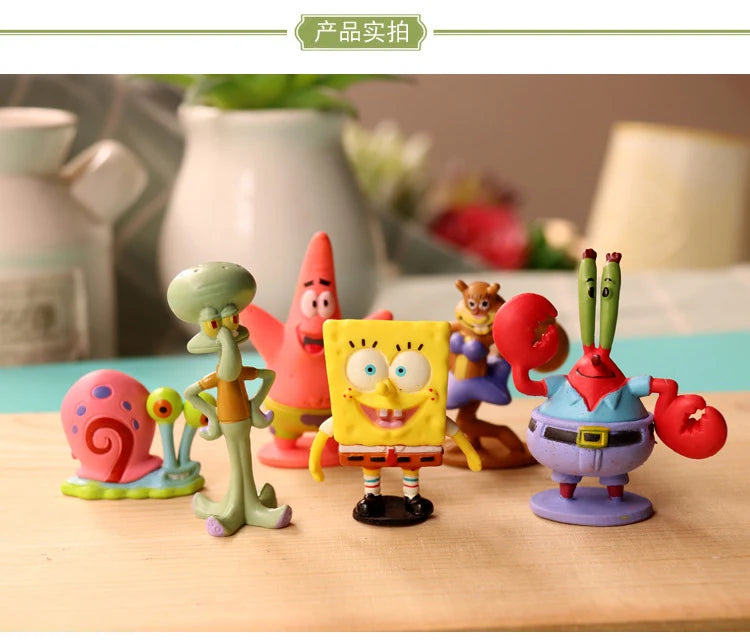 6pcs/set Figures Charm Fish Tank Decoration