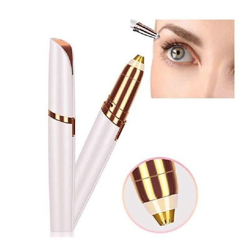 Electric Trimmer Women Eyebrow Pencil Automatic Hair Removal Beauty Battery Model