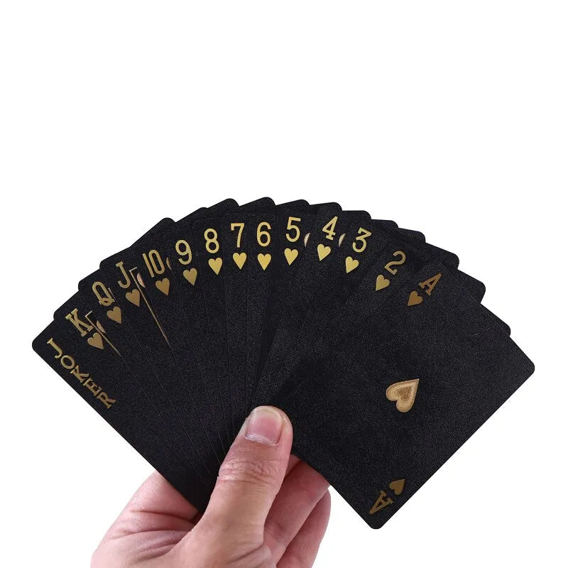 Color Black Gold Playing Card Game Card Group Waterproof Poker Suit Magic Package Board