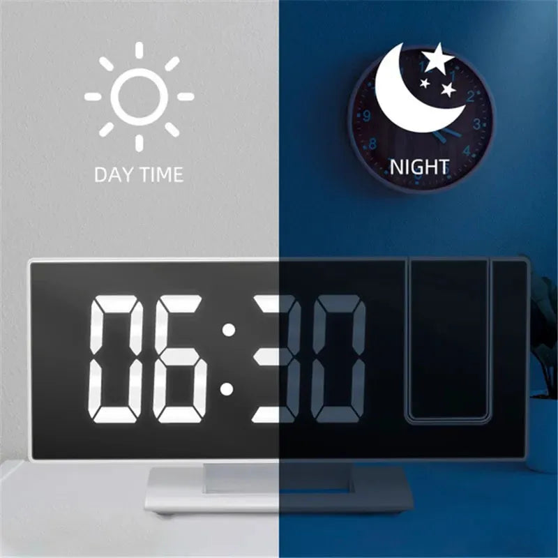 LED Digital Alarm Clock with Time Temperature Display Backlight Snooze Clock Room Decor