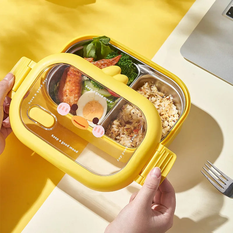 1000ML Stainless Steel Bento Lunch Box for Kids Leakproof Lunch Container for Girls Boys