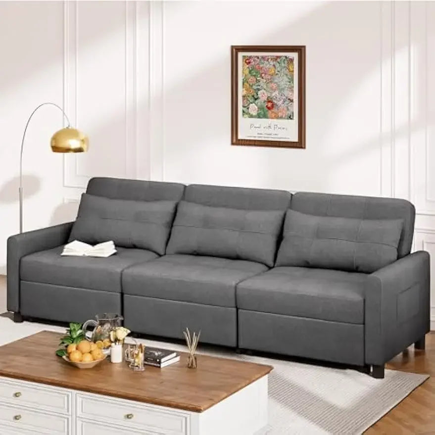 Convertible Sectional Sofa Bed with Pocket