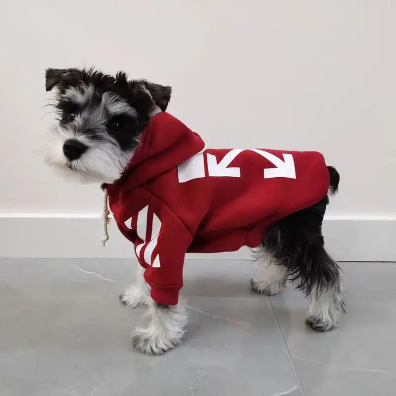 Celebration Red Pet Tide Hoodies Dog Small Teddy Clothes