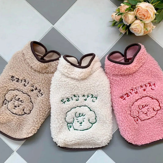 Pet Clothes Winter Autumn Warm Soft Sweater Small Dog Cute Cartoon Jacket Puppy Fashion Pajamas