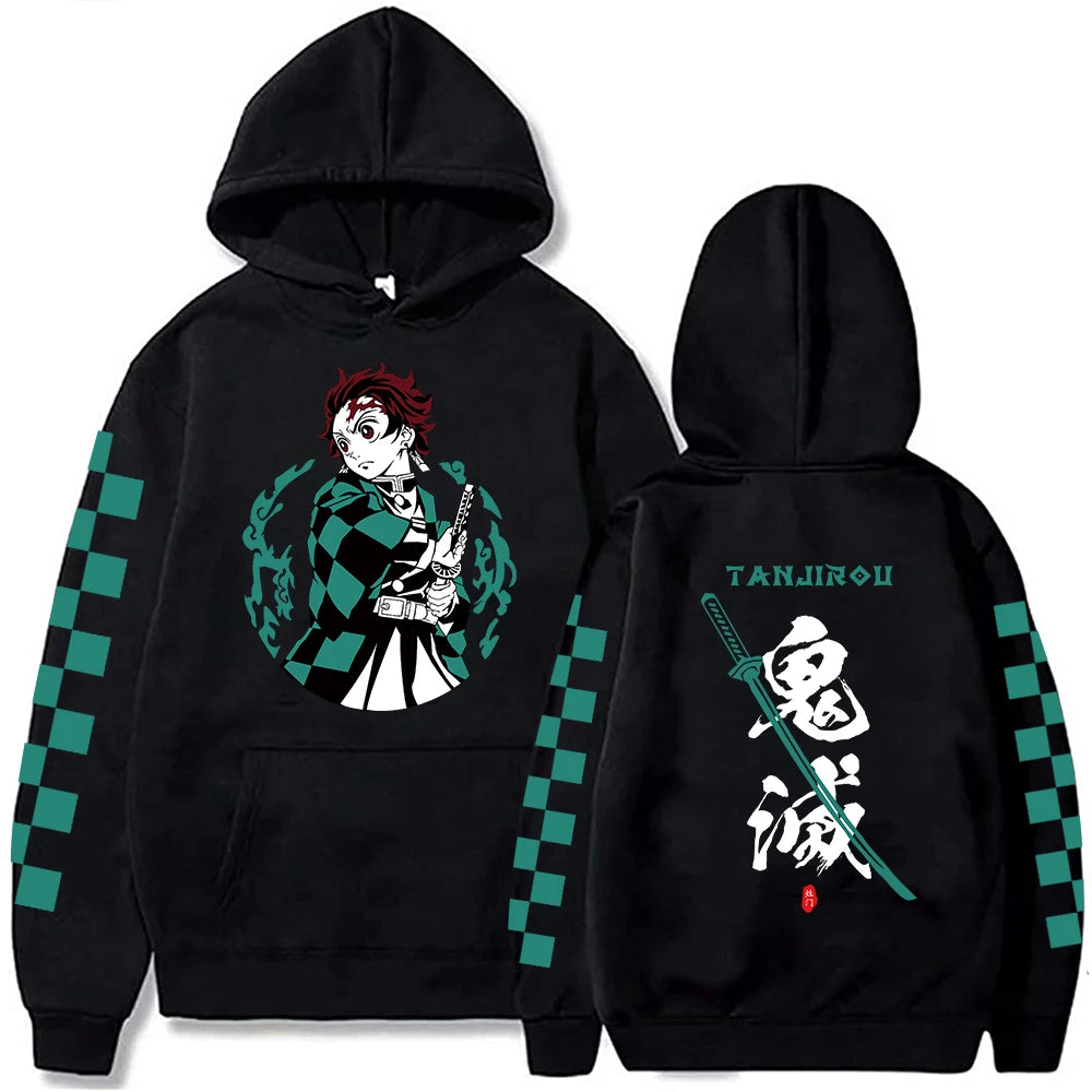 Anime Hoodie Plus Size Hooded Long Sleeve Streetwear Clothing