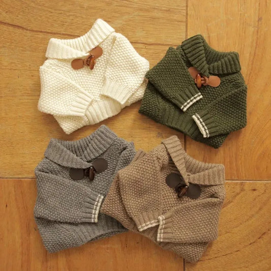 Pet Clothes Autumn Winter Medium Small Dog Knitted Wool Sweater Warm Coat Kitten Puppy Fashion