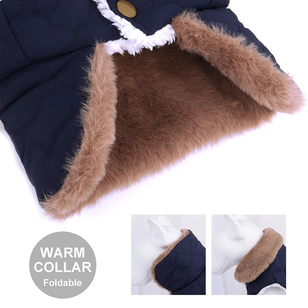 Winter Dog Clothes Warm Fleece Dogs Jacket Coat Pet Puppy Vest Clothing