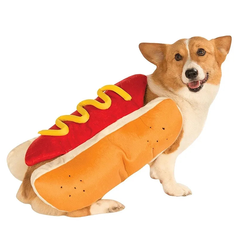 Pet Funny Costume Clothes Hot Dog Cat Puppy Small Medium Dogs Halloween Party Cosplay