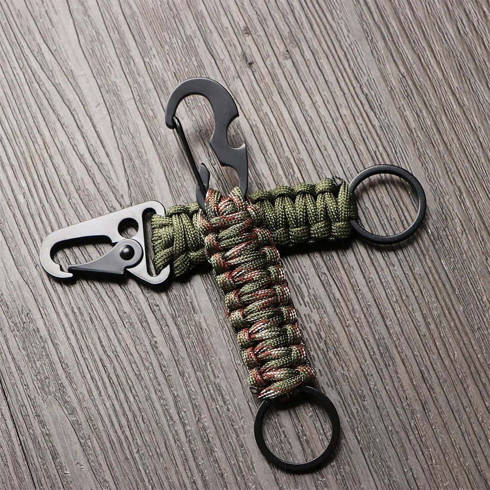 Outdoor Keychain Ring Camping Military Paracord Cord Rope Camping Survival Kit