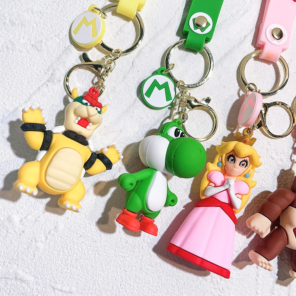 30 Styles Keychain Action Figure Model PVC Cartoon Bag Keyring Key Holder