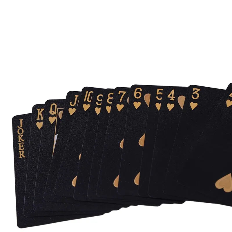 Color Black Gold Playing Card Game Card Group Waterproof Poker Suit Magic Package Board