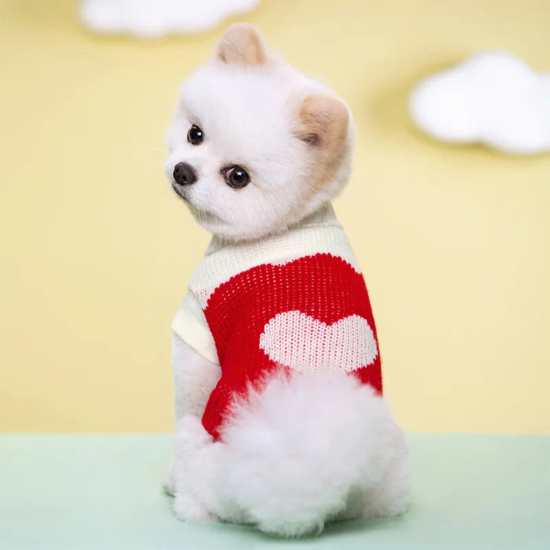 Winter Dog Knitted Sweater for Small Dog Cat Soft Cozy Warm Clothes Pet Turtleneck