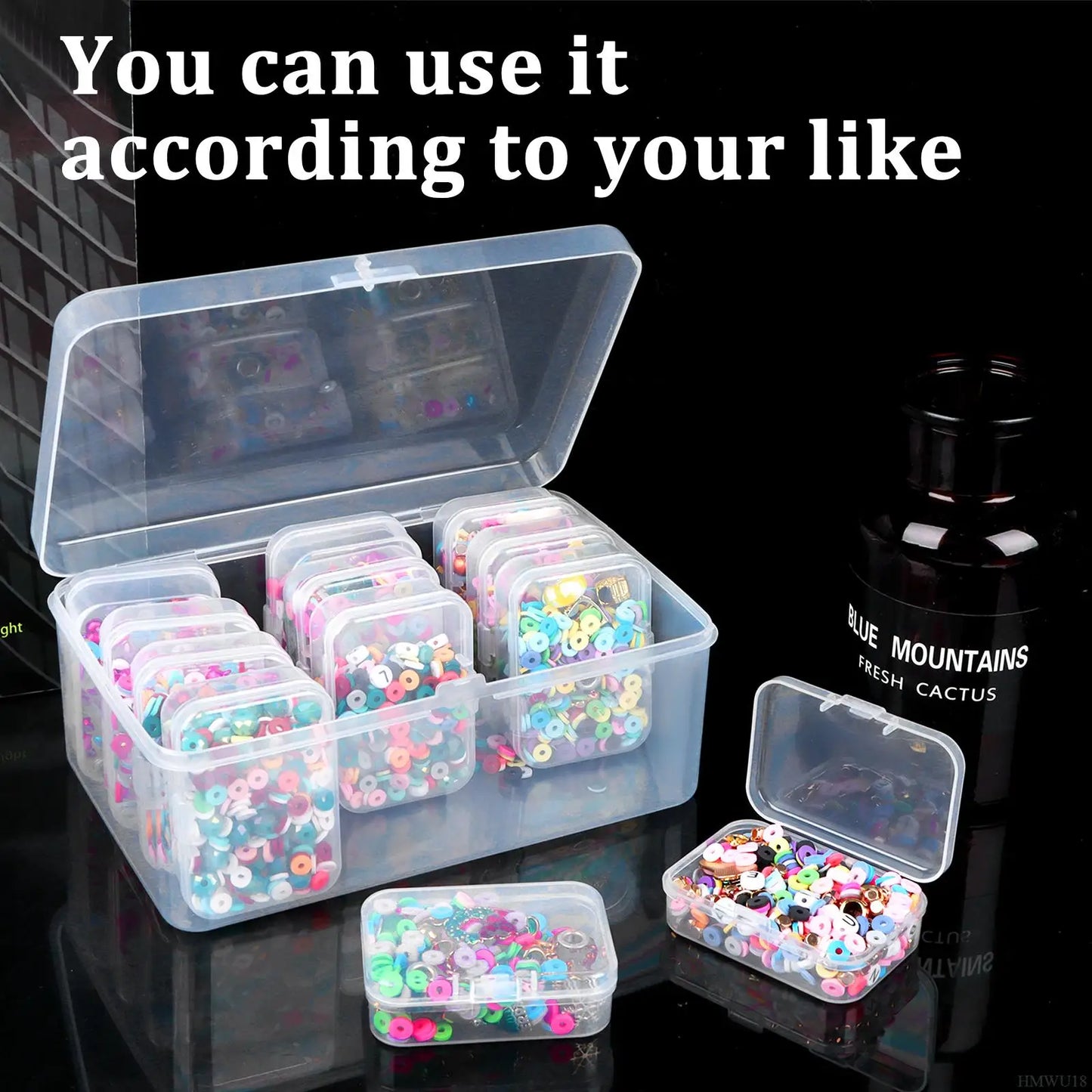 12 Pack Plastic Clear Storage Box Organizer Small Storage Case Containers