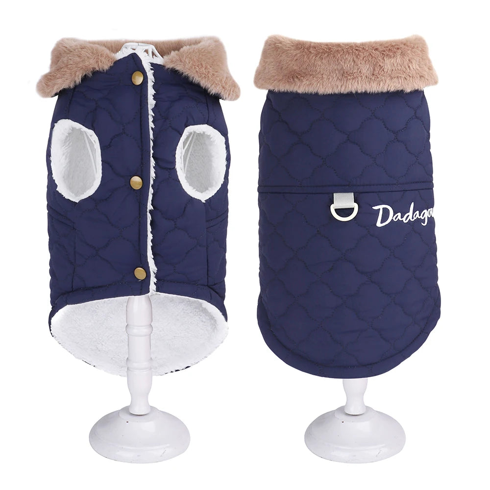 Winter Dog Clothes Warm Fleece Dogs Jacket Coat Pet Puppy Vest Clothing