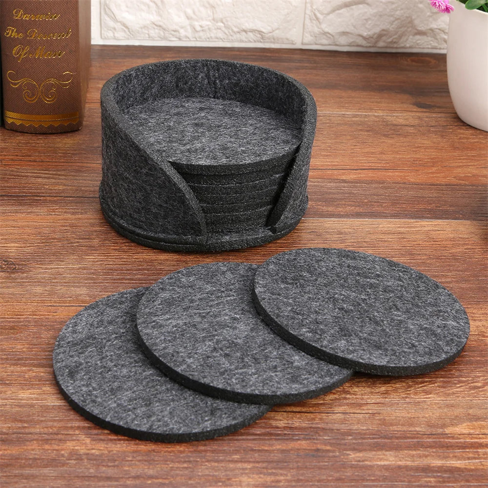 Heat Resistant Felt Absorbent Coaster Absorb Water Round Felt