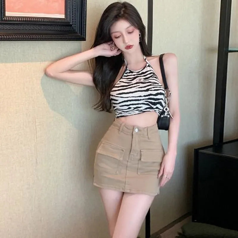 High Wiast Denim Mini Skirt Women Sexy Hot Girl Tight Bag Hip Skirts Female Slim Skirt