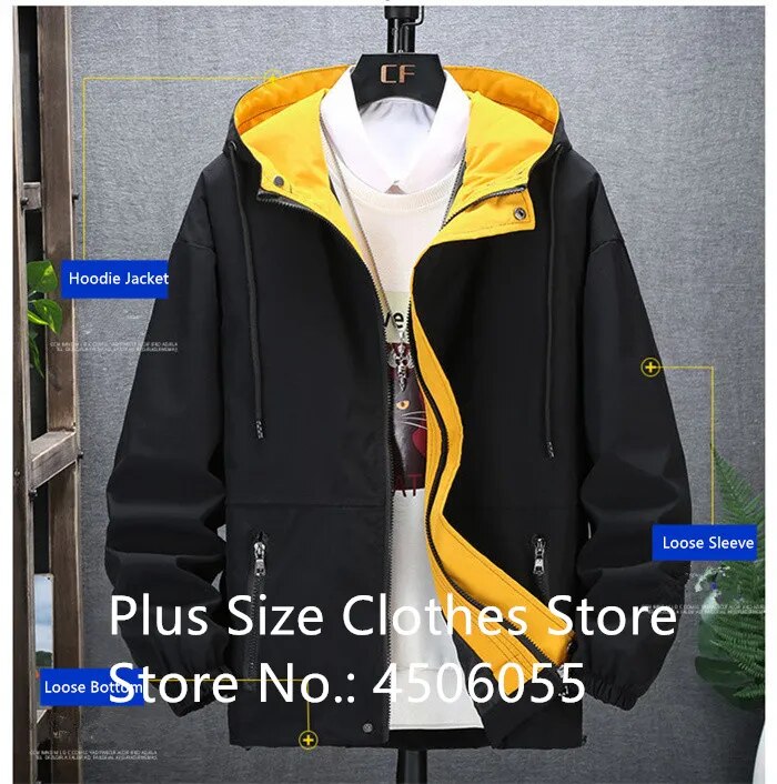 Cargo Jackets Men Cool Spring Autumn Windbreaker Boys Plus Size Streetwear Hoodie Coats