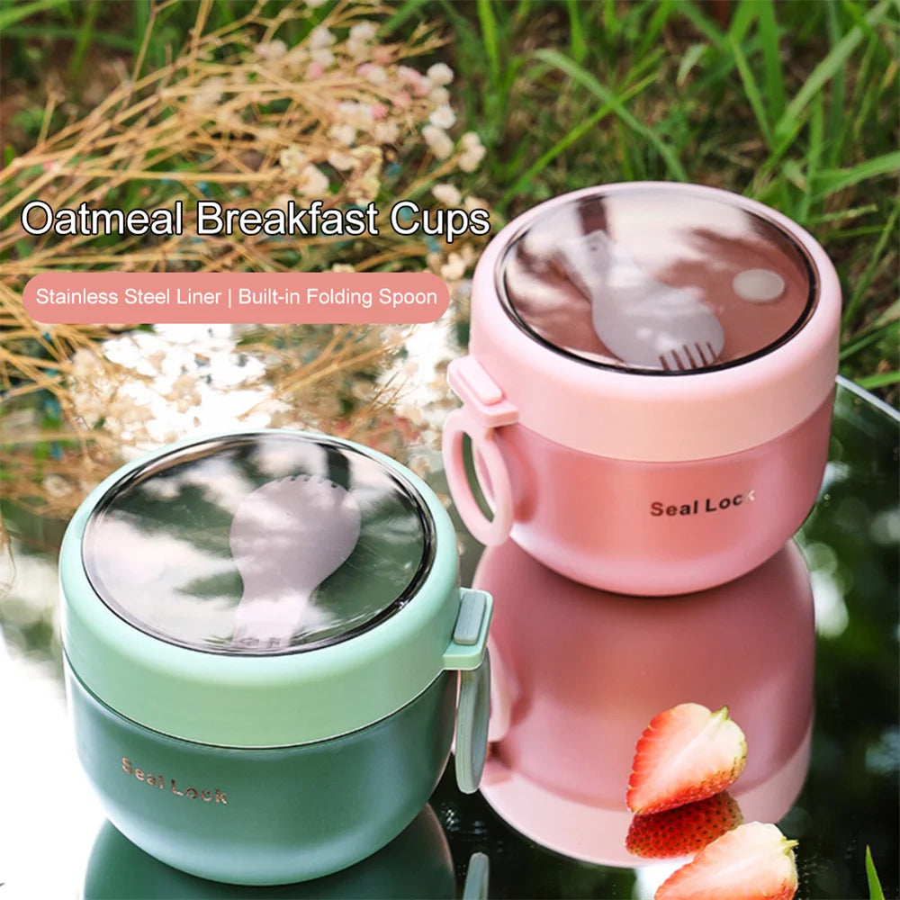 600ml Breakfast Cups Cereal Nut Yogurt Salad Soup Cup Container