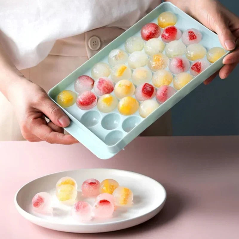 33 Ice Boll Mold Frozen Whiskey Ball Popsicle Ice Cube Tray Box Lollipop Making