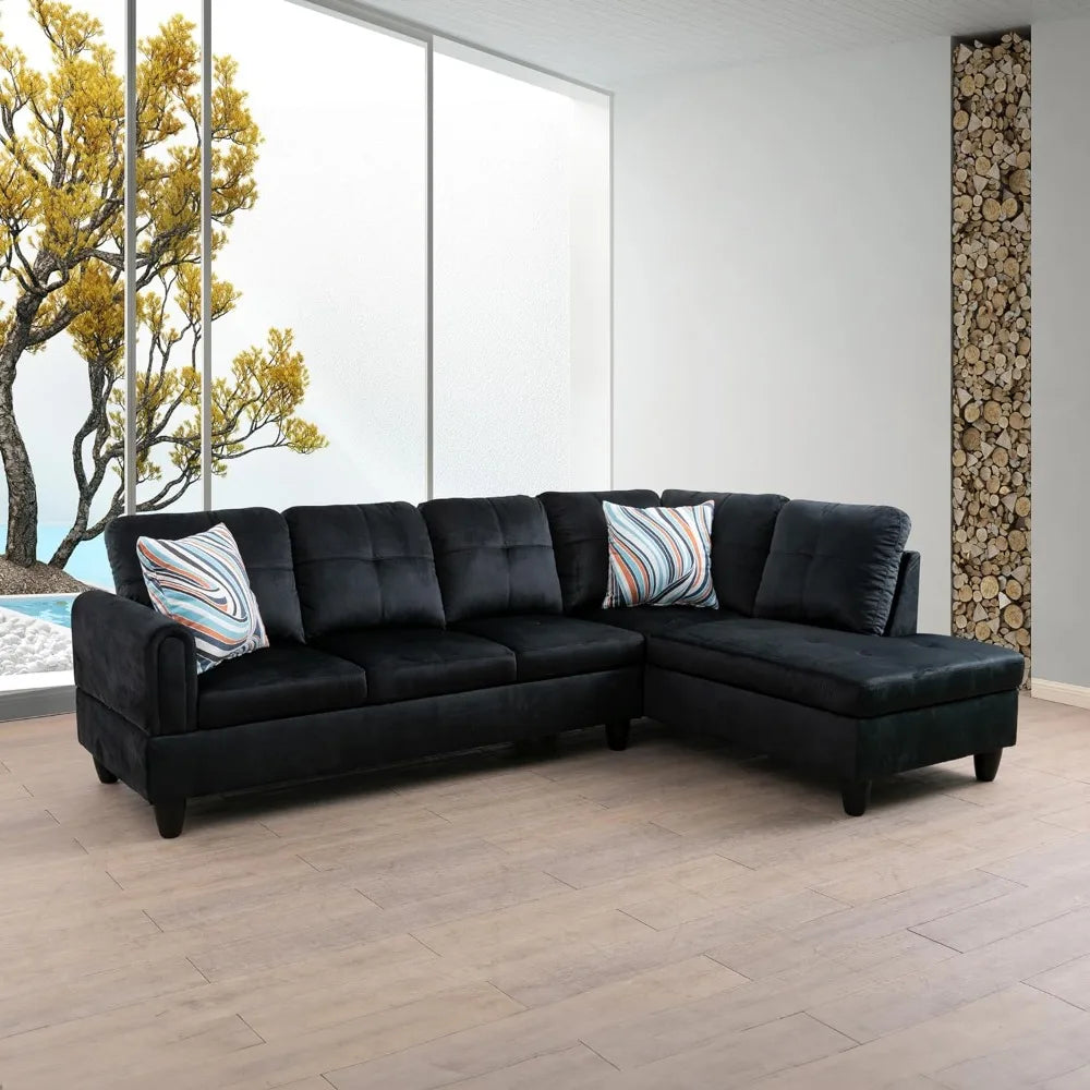 Living room sofa set-up sofa bed 2 pieces combination modern fabric sofa