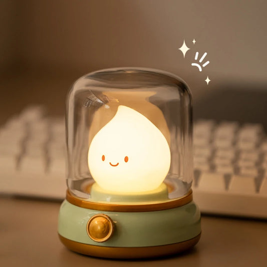 Mini Desktop LED Cute Night Lamp Creative USB Rechargeable Portable Table Lamp