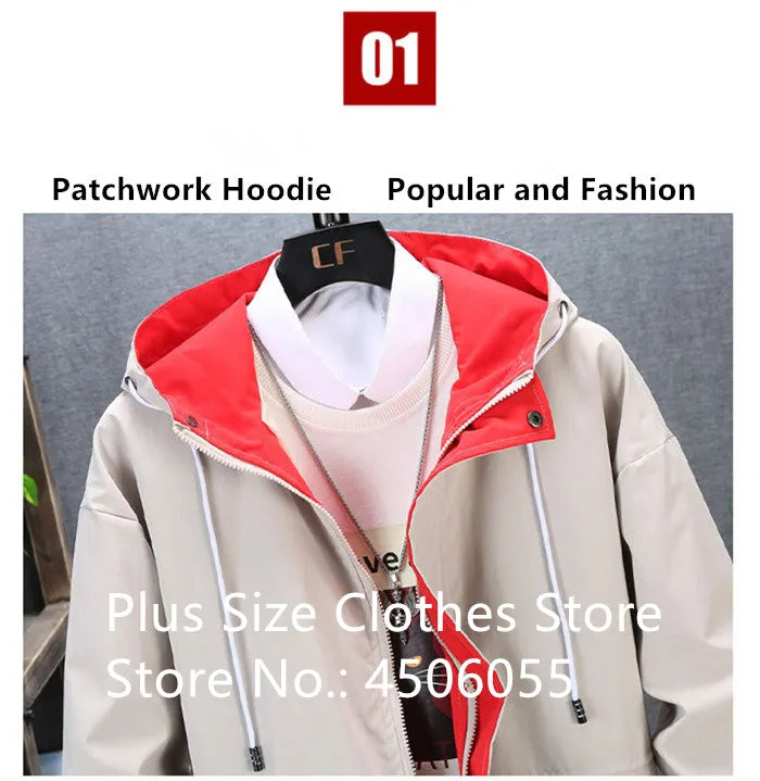 Cargo Jackets Men Cool Spring Autumn Windbreaker Boys Plus Size Streetwear Hoodie Coats