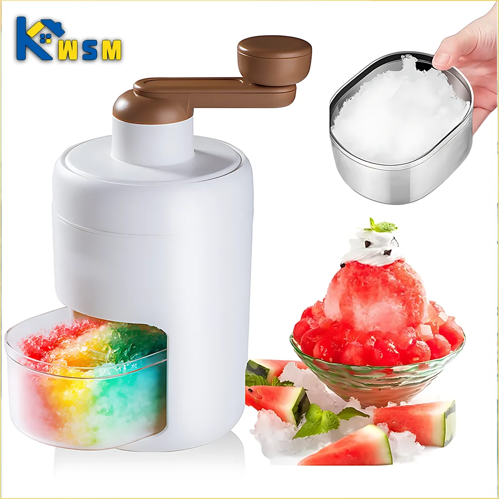 Manual Ice Shaver Household Small Ice Crusher Mini Shaved Ice Machine