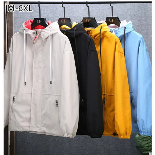 Cargo Jackets Men Cool Spring Autumn Windbreaker Boys Plus Size Streetwear Hoodie Coats