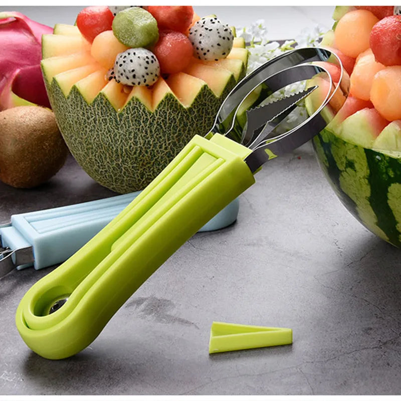 Watermelon Slicer Cutter Scoop Fruit Carving Knife Cutter