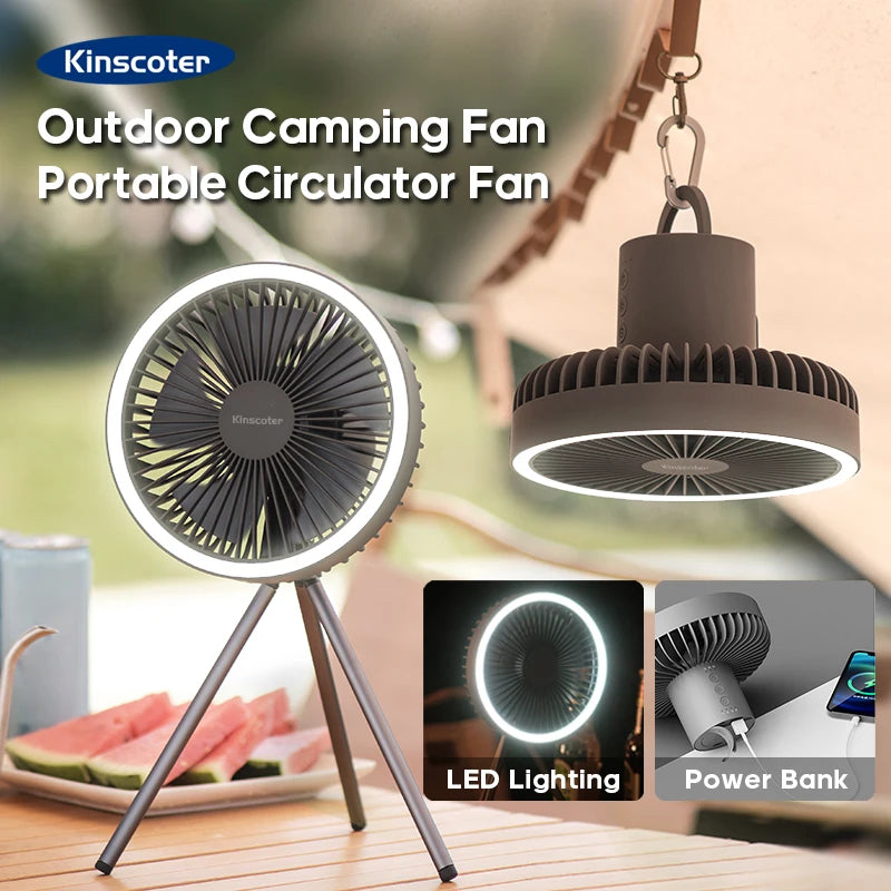 Camping Fan Rechargeable Desktop Portable Wireless Ceiling Electric Fan