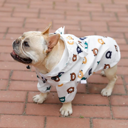 Pet Dog Raincoat Pug French Bulldog Clothes Waterproof Clothing for Dog Rain Jacket Poodle